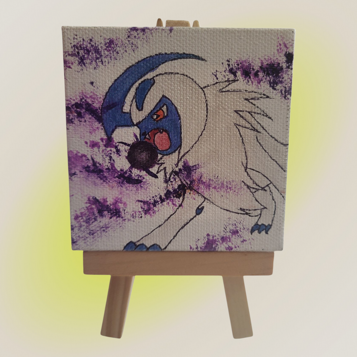 "Shadow Ball" Absol Acrylic on Easel
