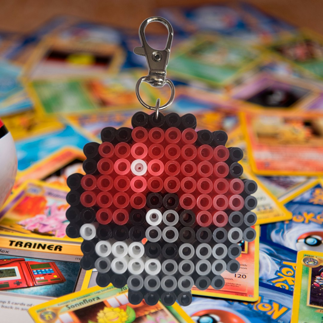 Pokeball Perler Keychain
