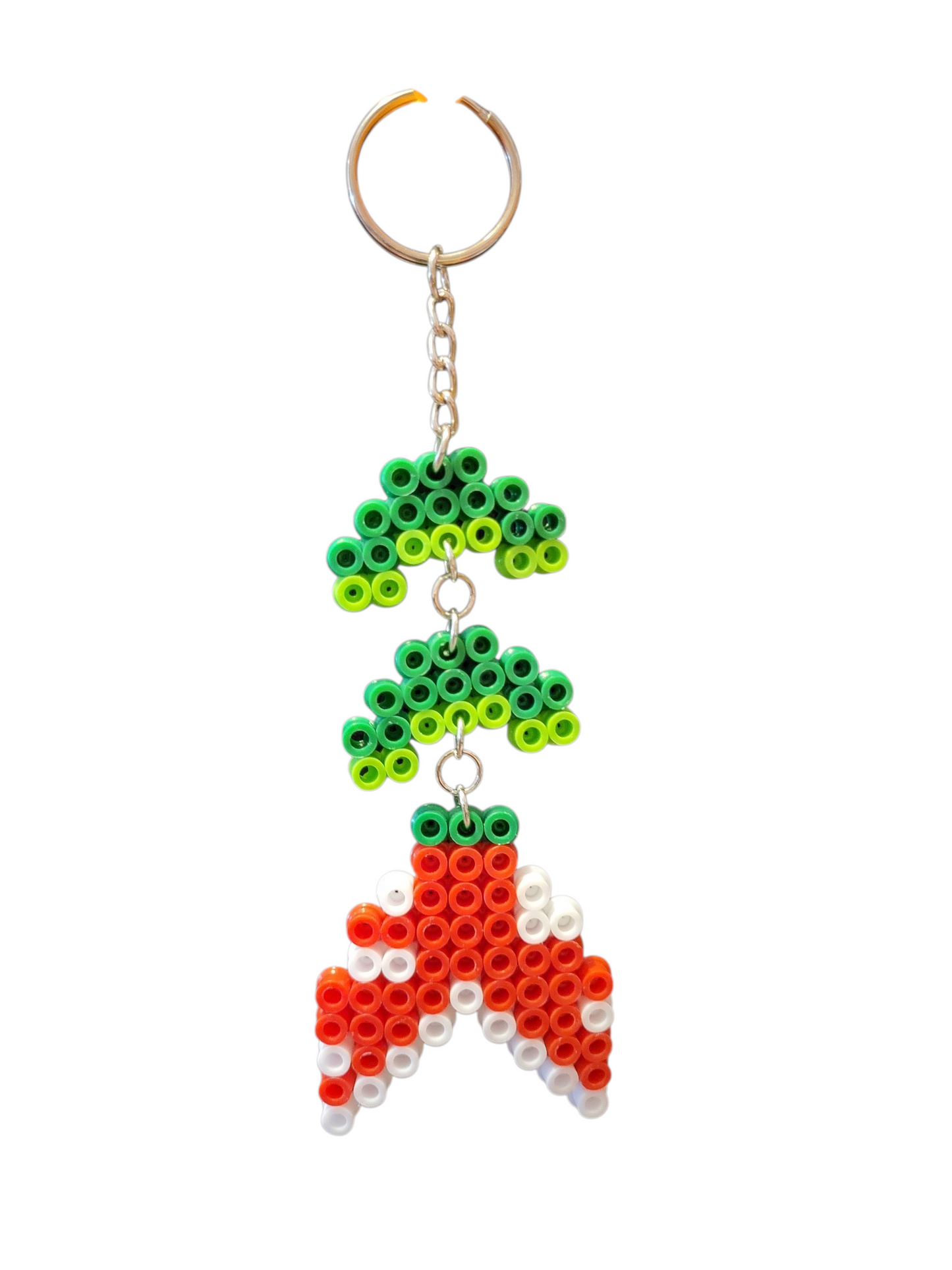 Piranha Plant Perler Bead Keychain