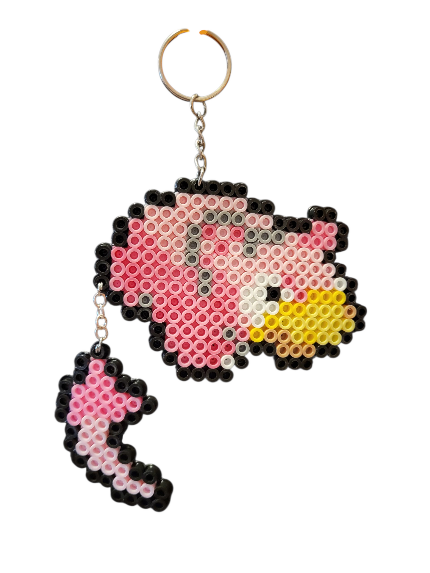 Slowpoke Perler Bead Keychain