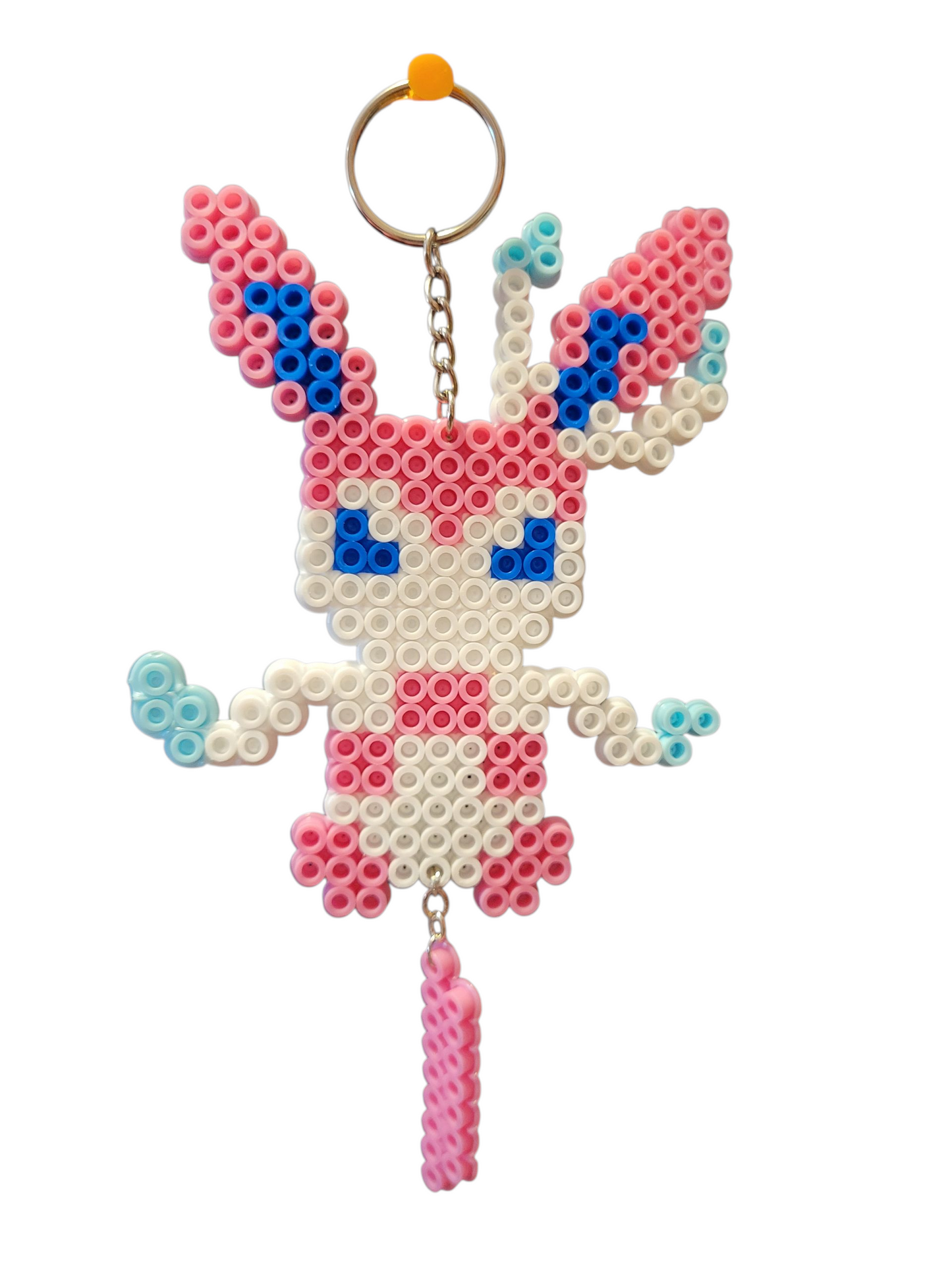 Sylveon Perler Bead Keychain