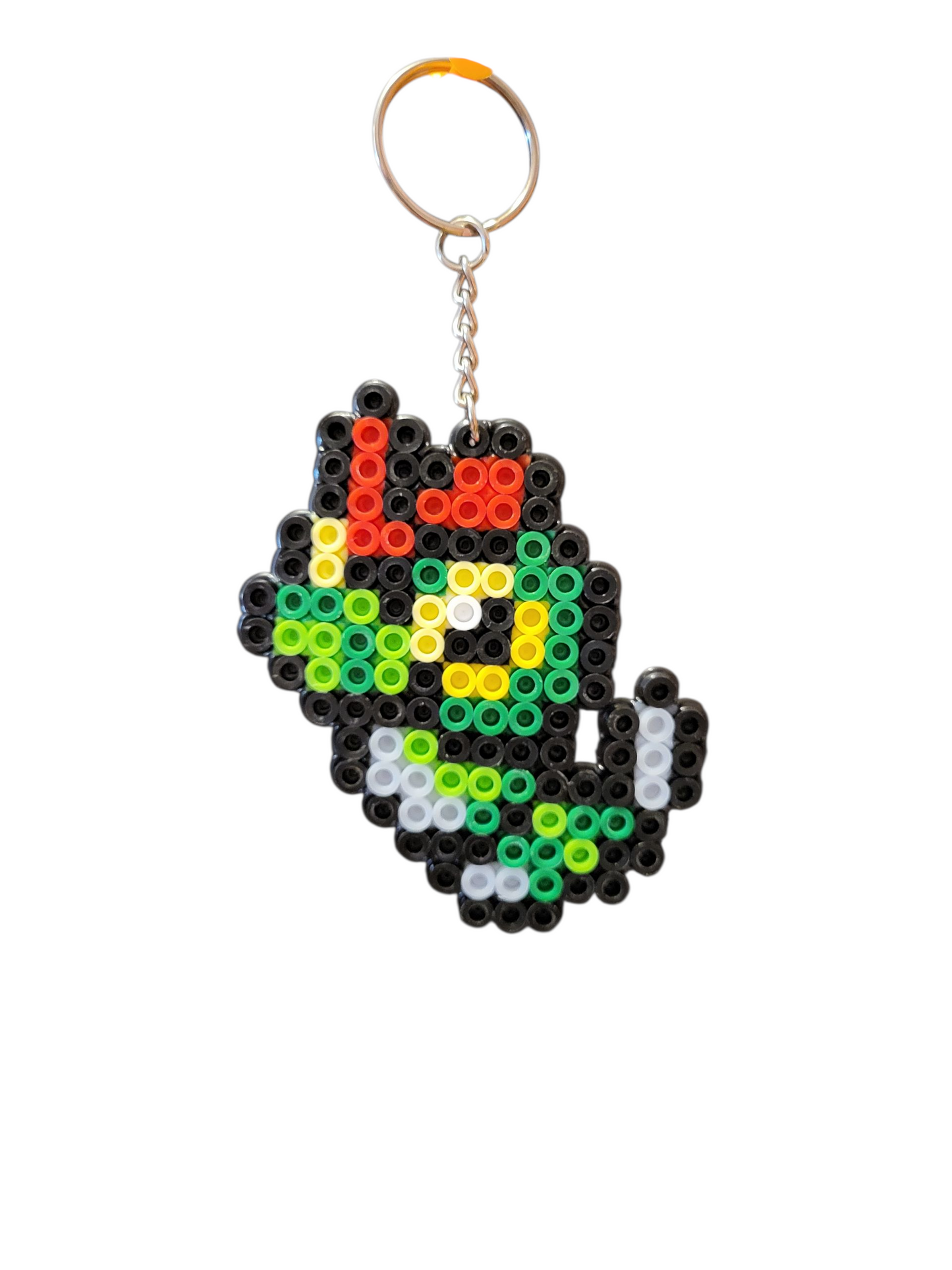 Caterpie Perler Bead Keychain