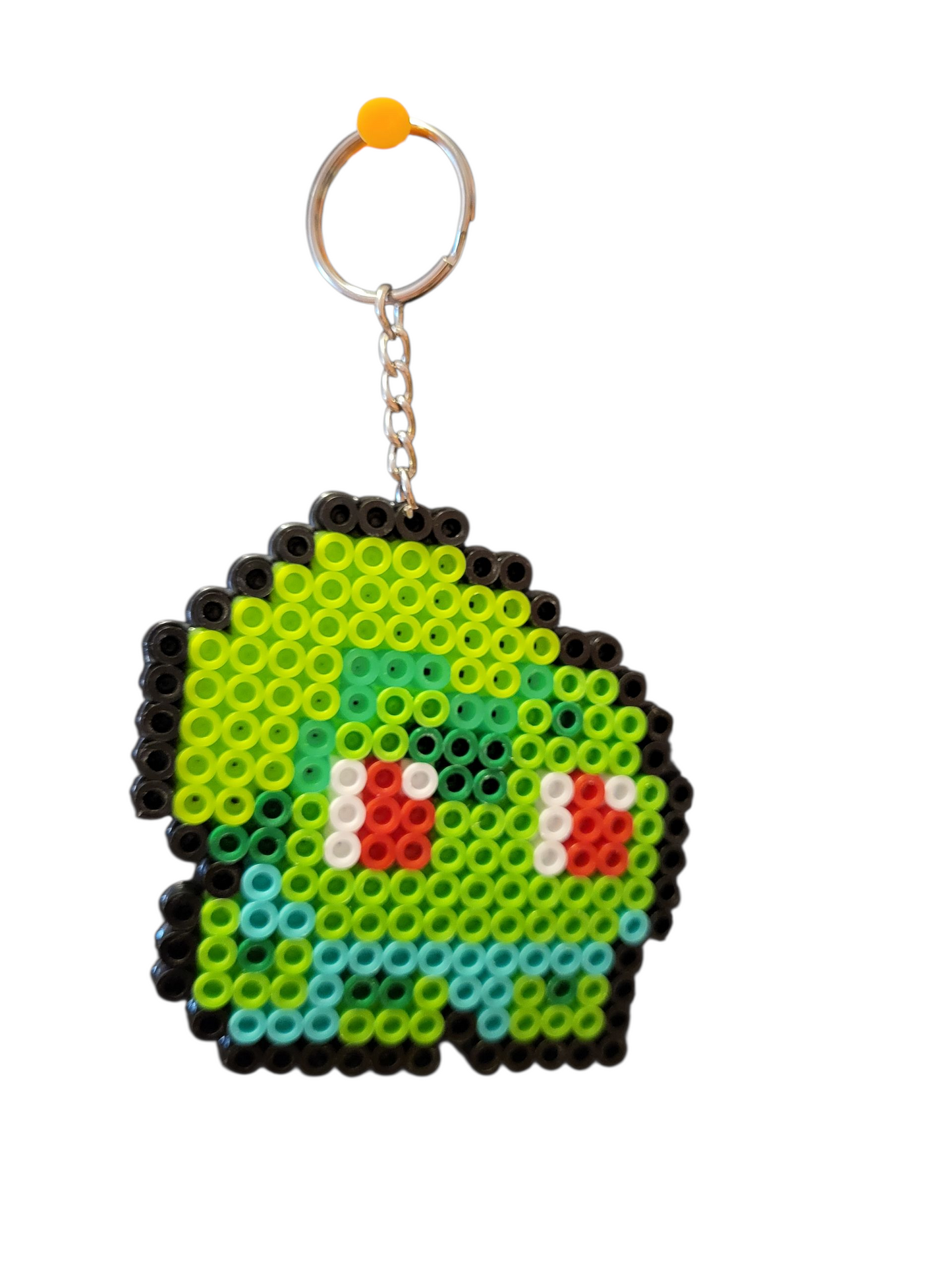 Bulbasaur Perler Bead Keychain