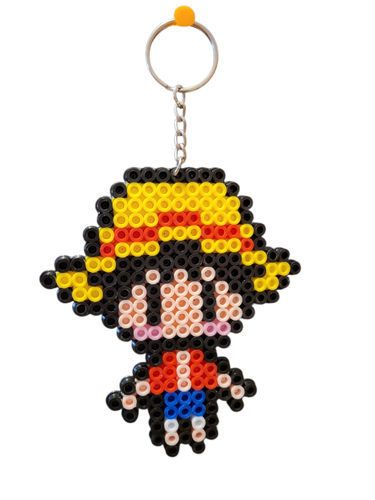 Monkey D. Luffy Perler Bead Keychain
