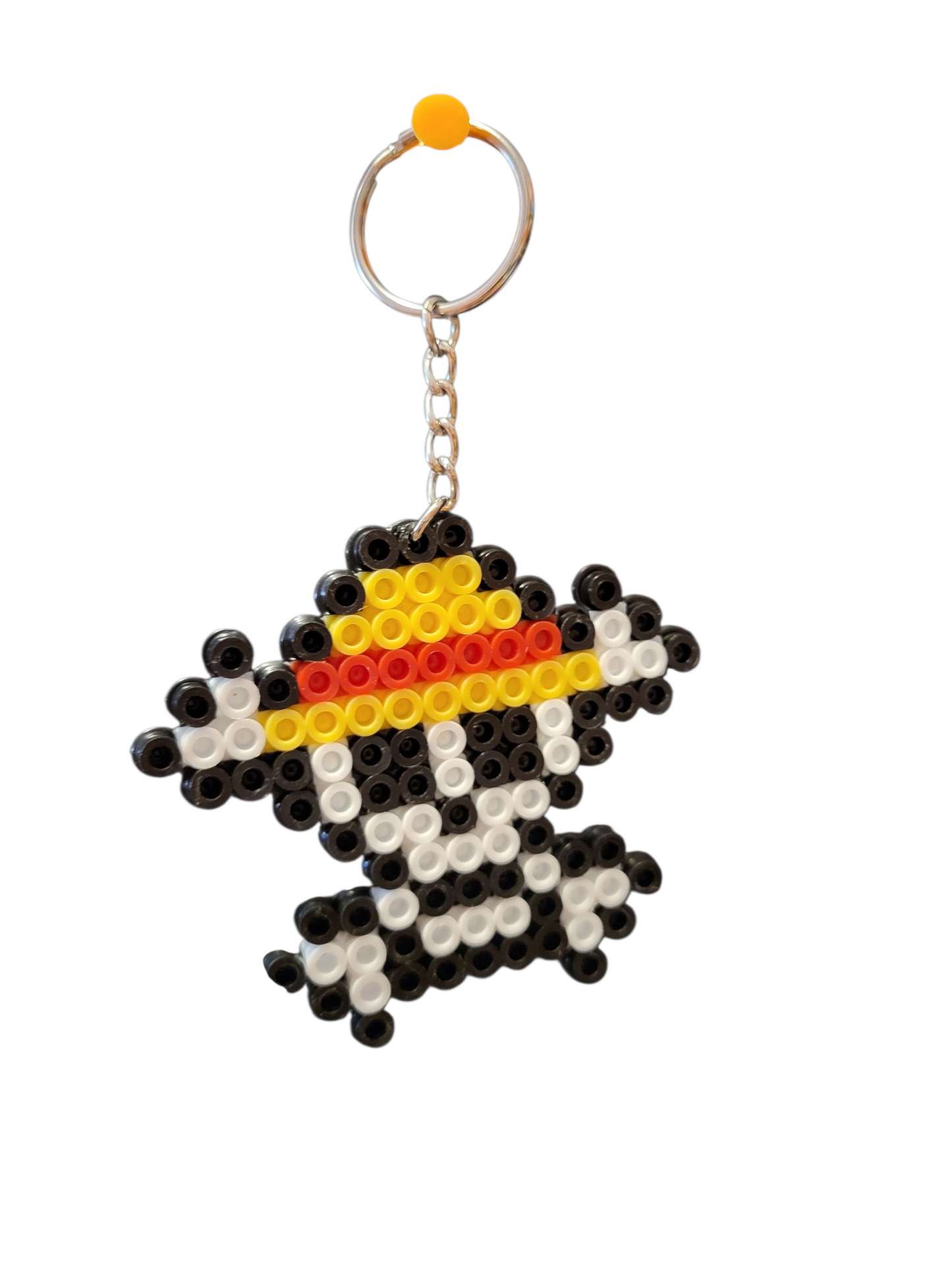 One Piece Jolly Roger Perler Bead Keychain