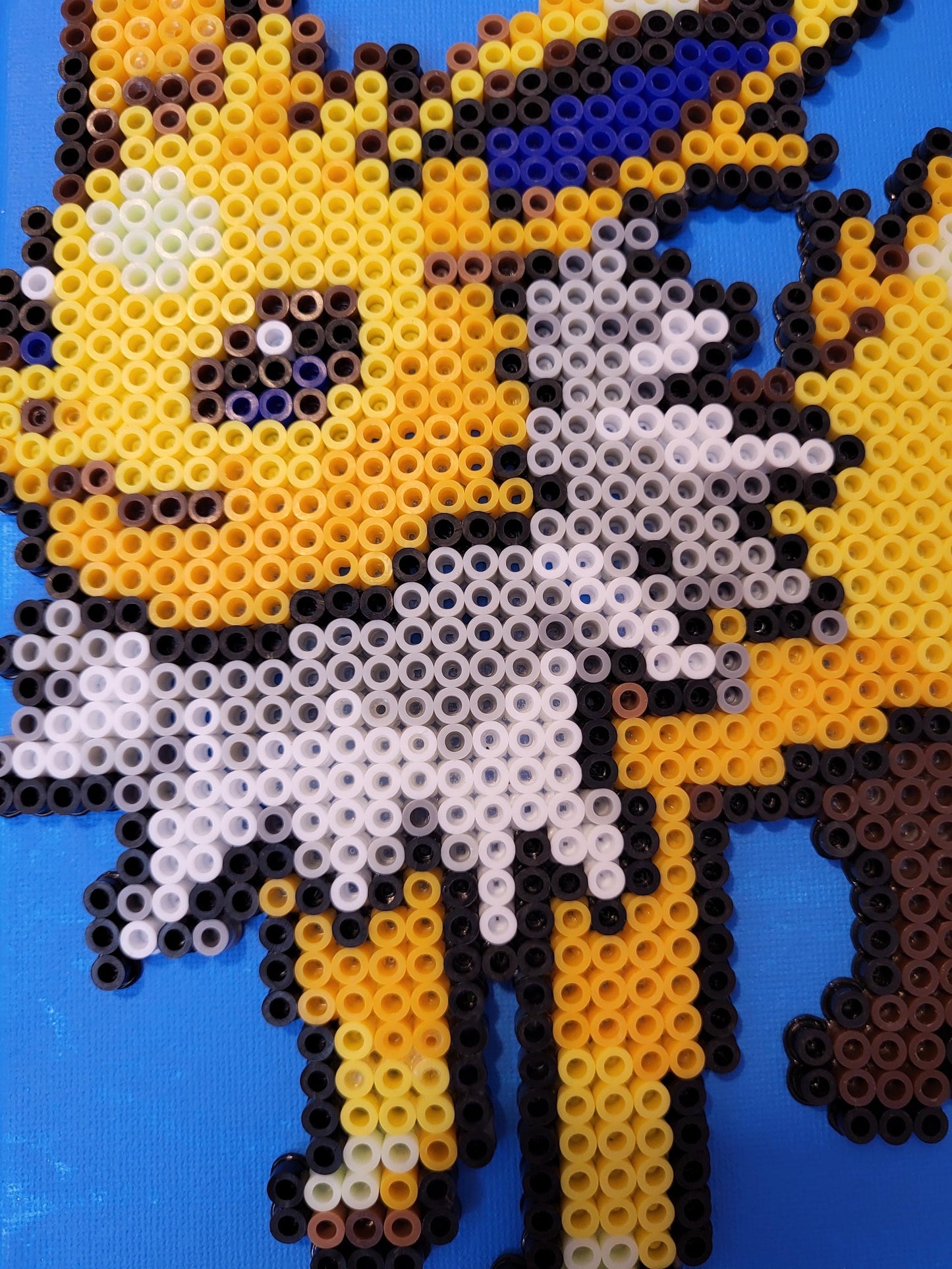 "Electric Pixels" | Jolteon Perler Sprite on Stretched Canvas