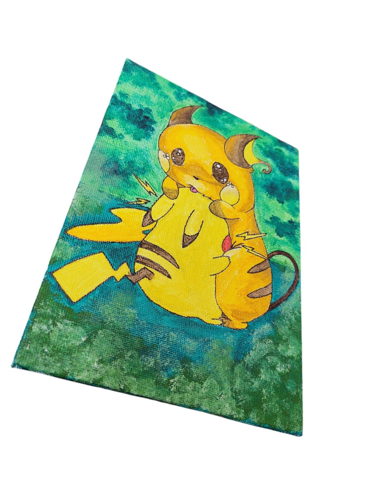 "A Mother's Embrace" Raichu and Pikachu Acrylic