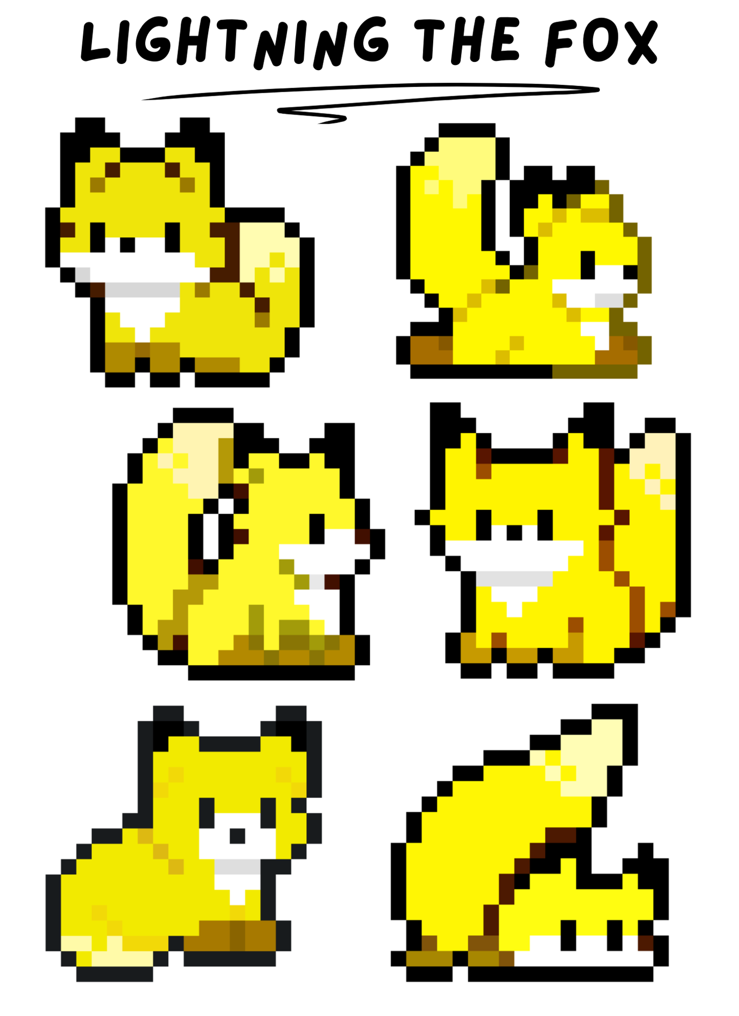 Lightning the Fox Sticker Sheet