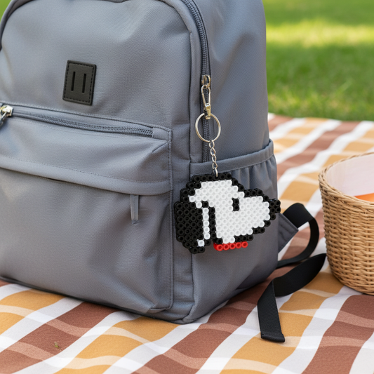 Black and White Dog Keychain