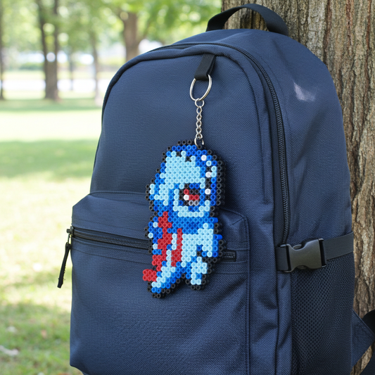 Blue Crocodile Keychain