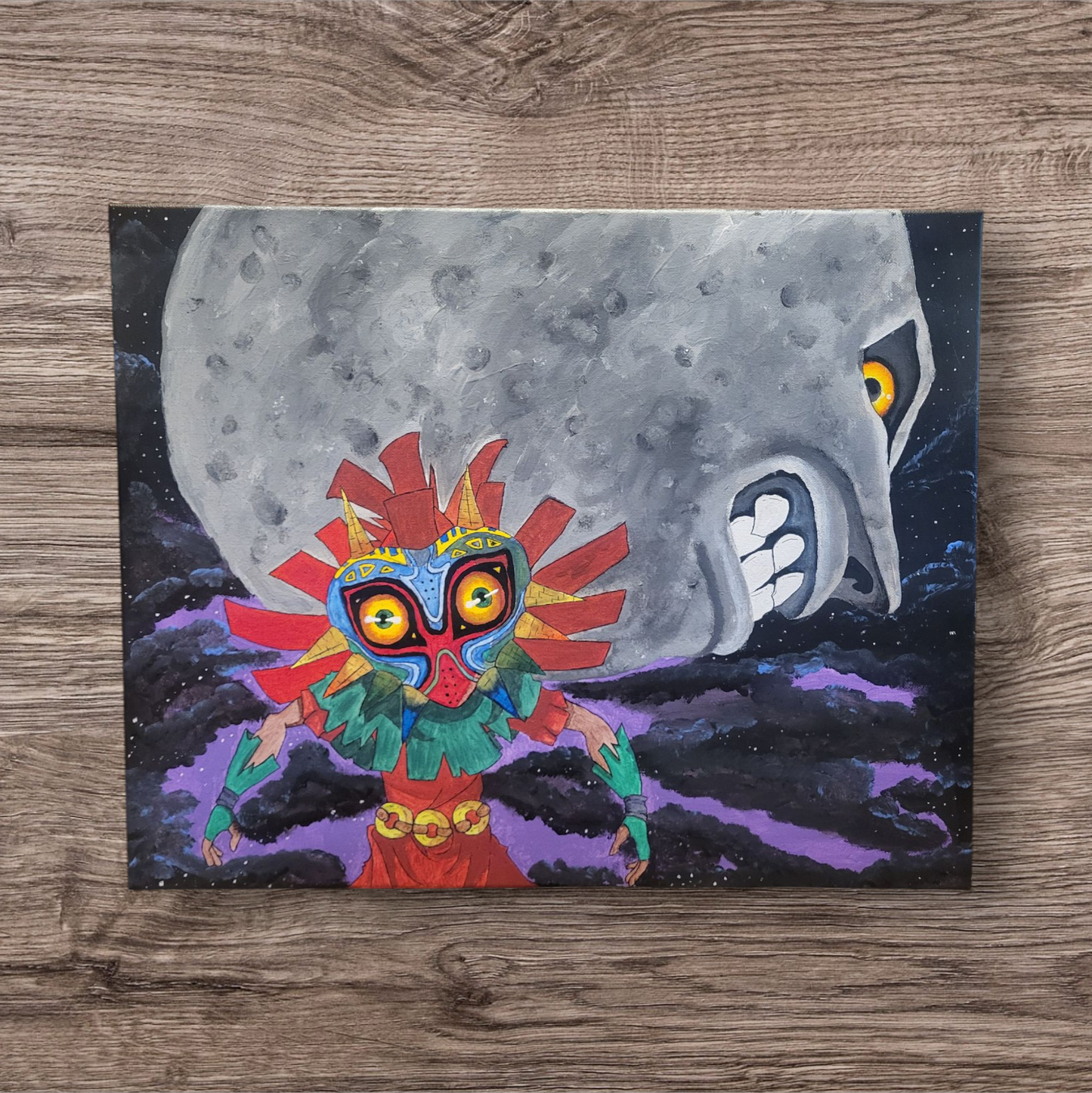 "Skull Kid and Moon" Acrylic Majora's Mask Art