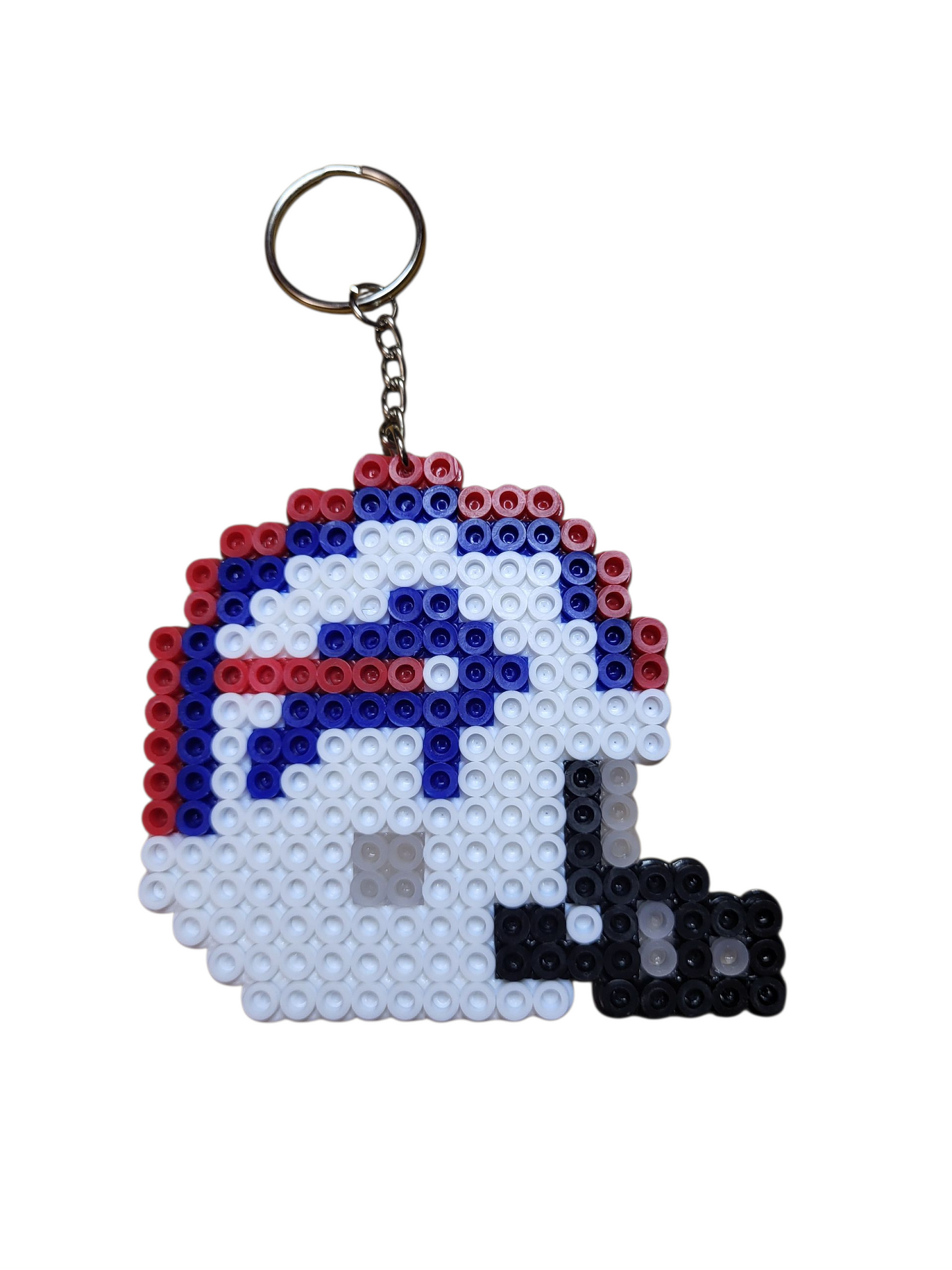White and Blue Keychain