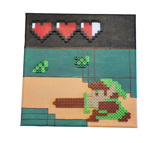 Legend of Zelda NES Perler on Canvas