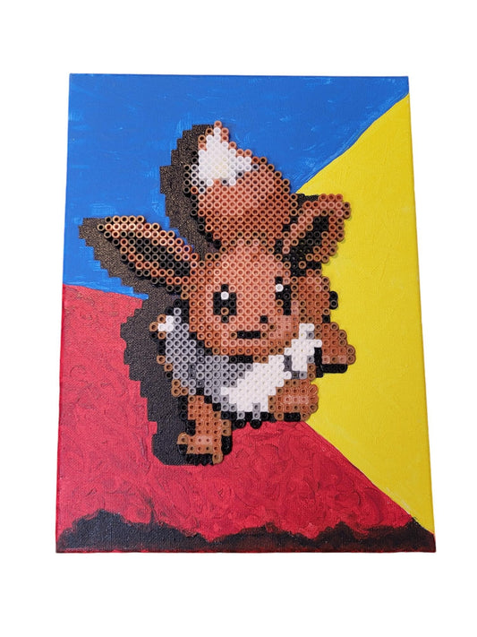 "Eevee" | Perler on Stretched Canvas