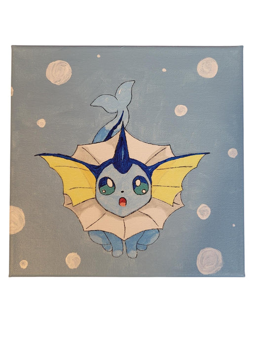 "Winter Whispers" Vaporeon Acrylic Painting