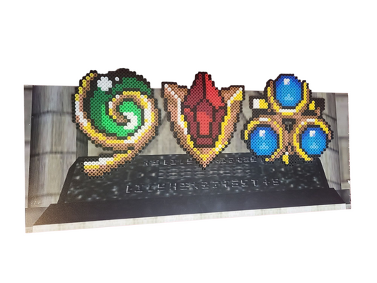 "Spiritual Stones" Perlers on Mount