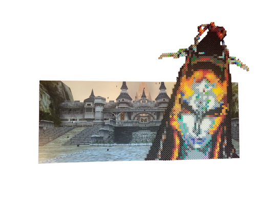 "Princess of Twilight" Perlers on Mount