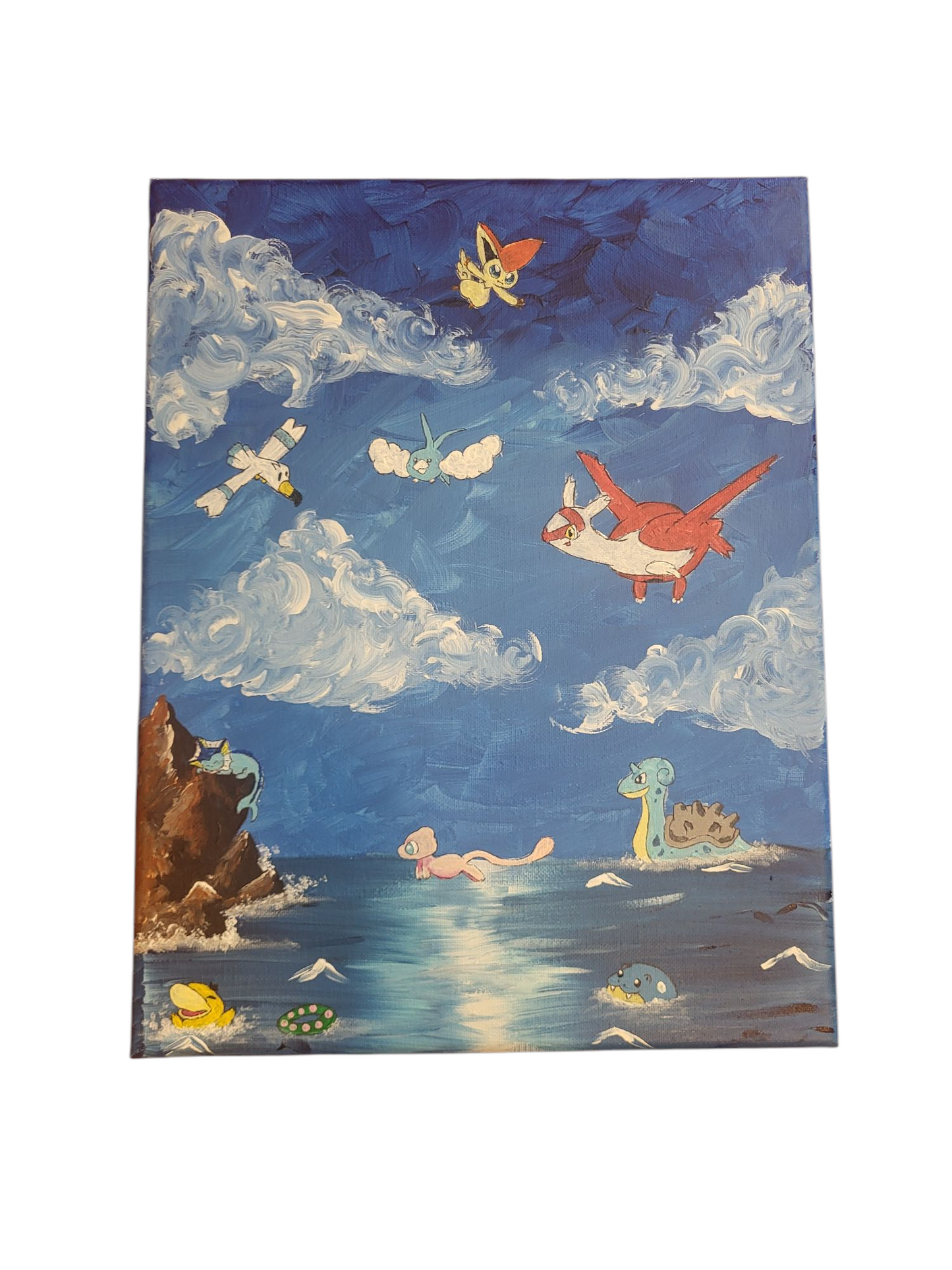 "Pokemon Harmony" Acrylic on Stretched Canvas