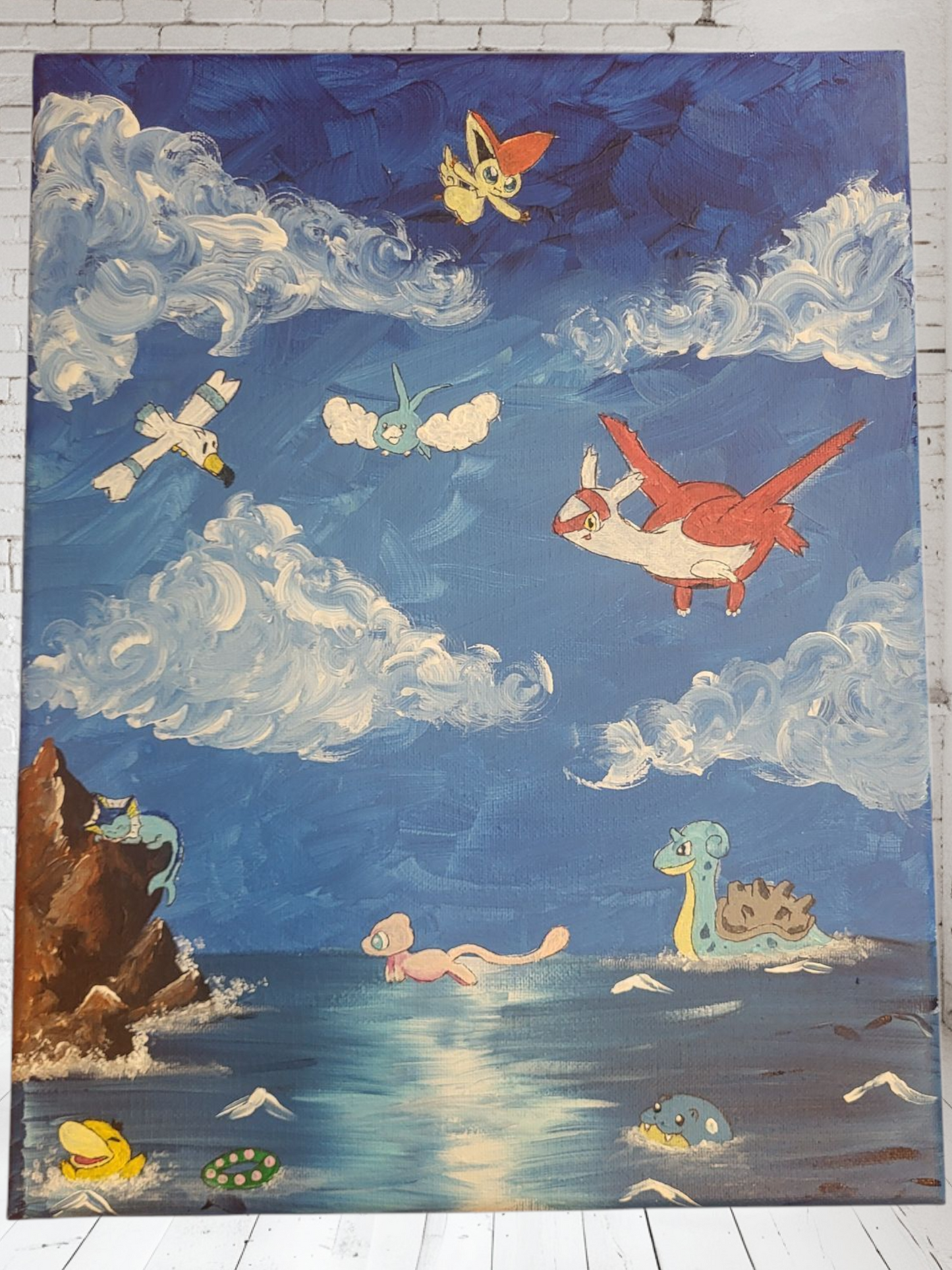 "Pokemon Harmony" Acrylic on Stretched Canvas
