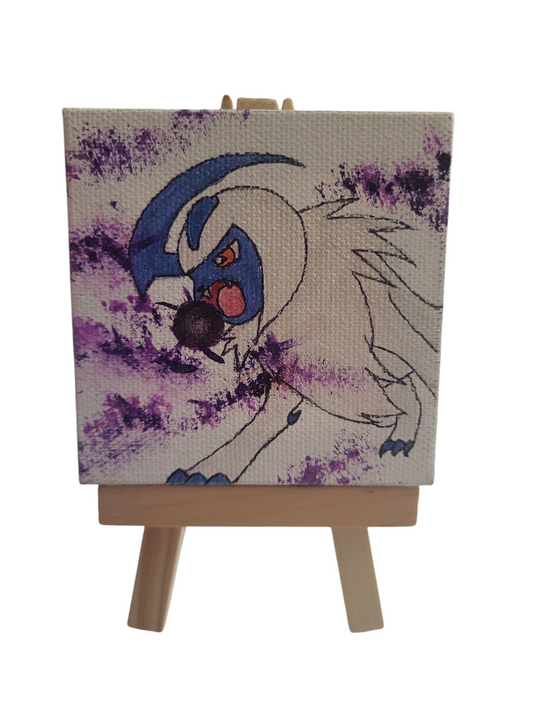 "Shadow Ball" Absol Acrylic on Easel