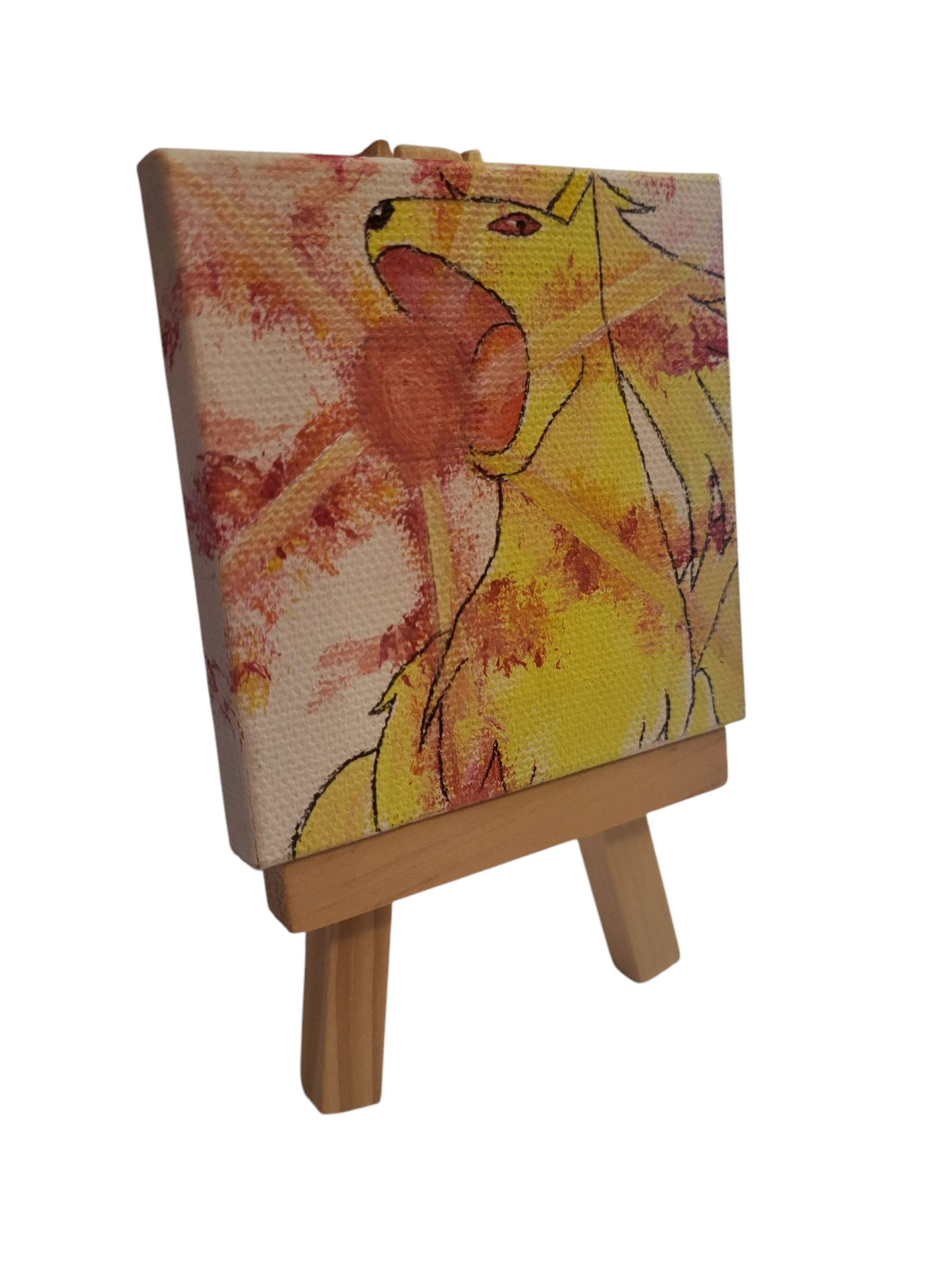 "Flamethrower" Ninetales on Easel