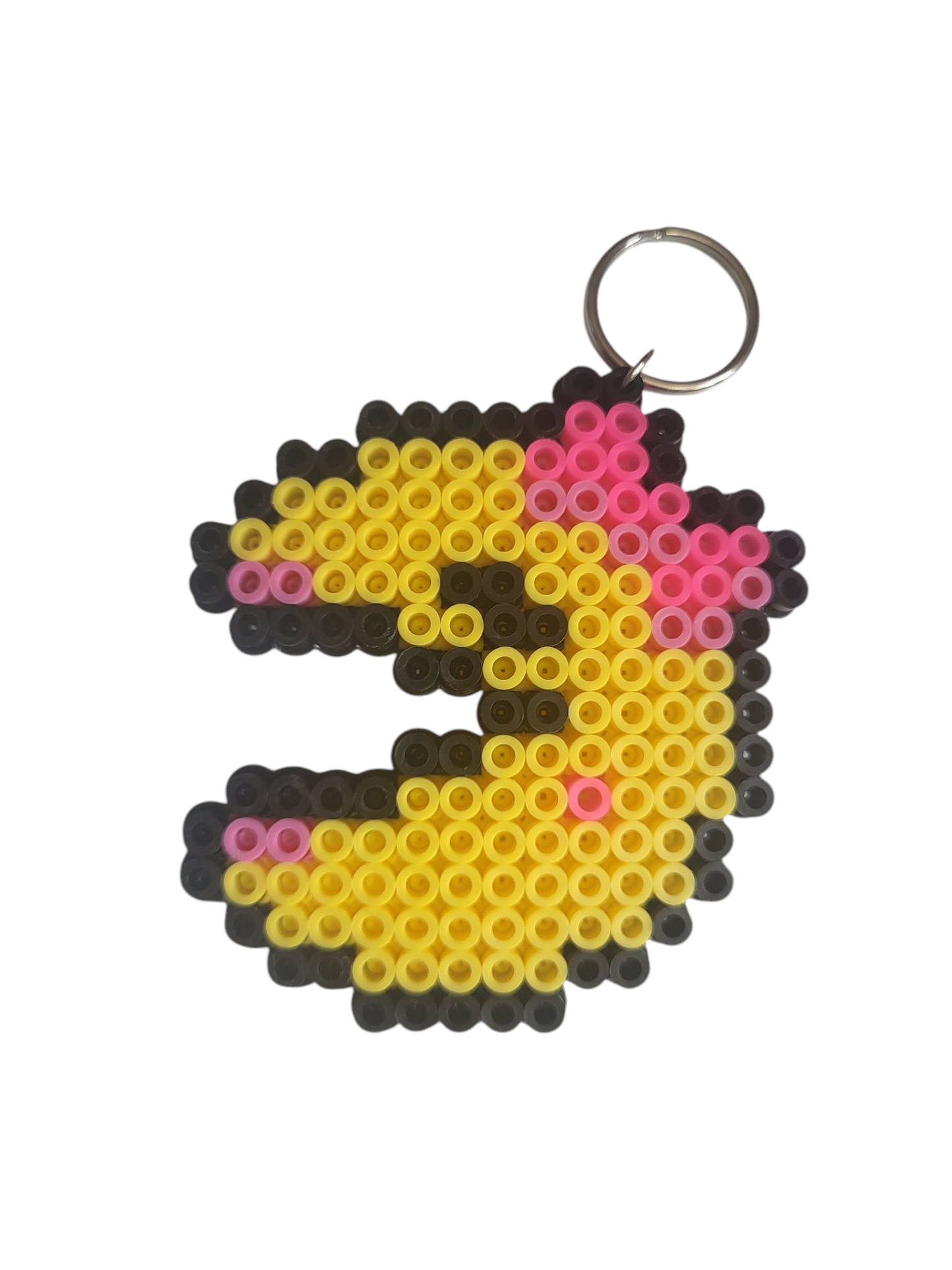 Ms Pac-Man Perler Keychain