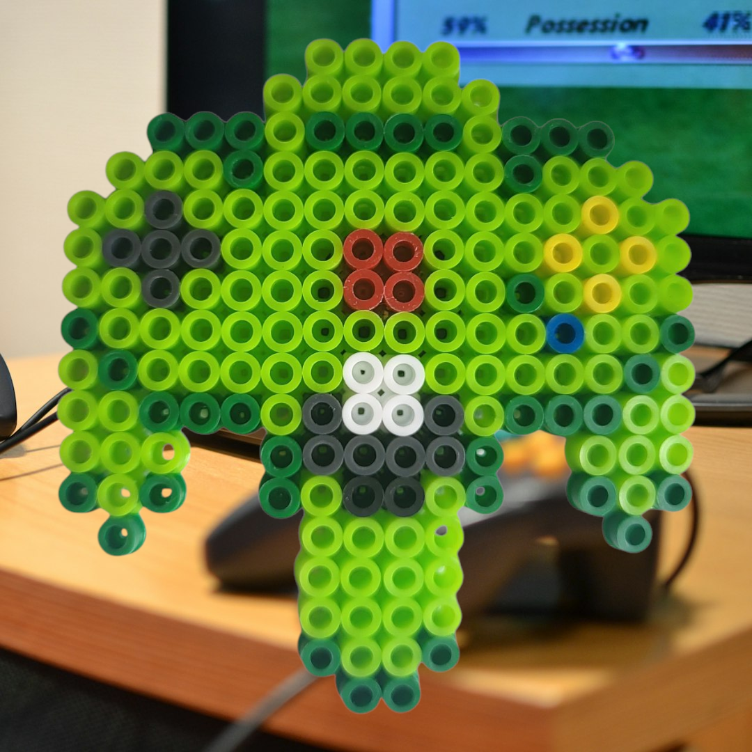N64 Controller Green Perler Magnet