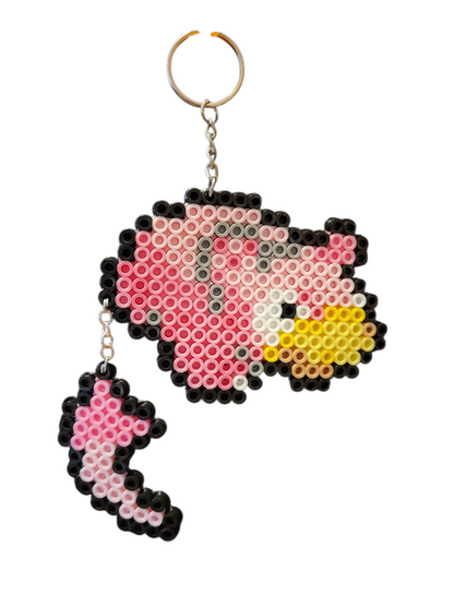Pink Hippo Keychain