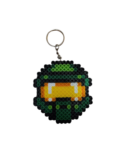 Green Army Helmet Keychain