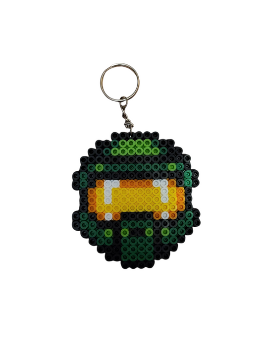 Master Chief Helmet Perler Bead Keychain