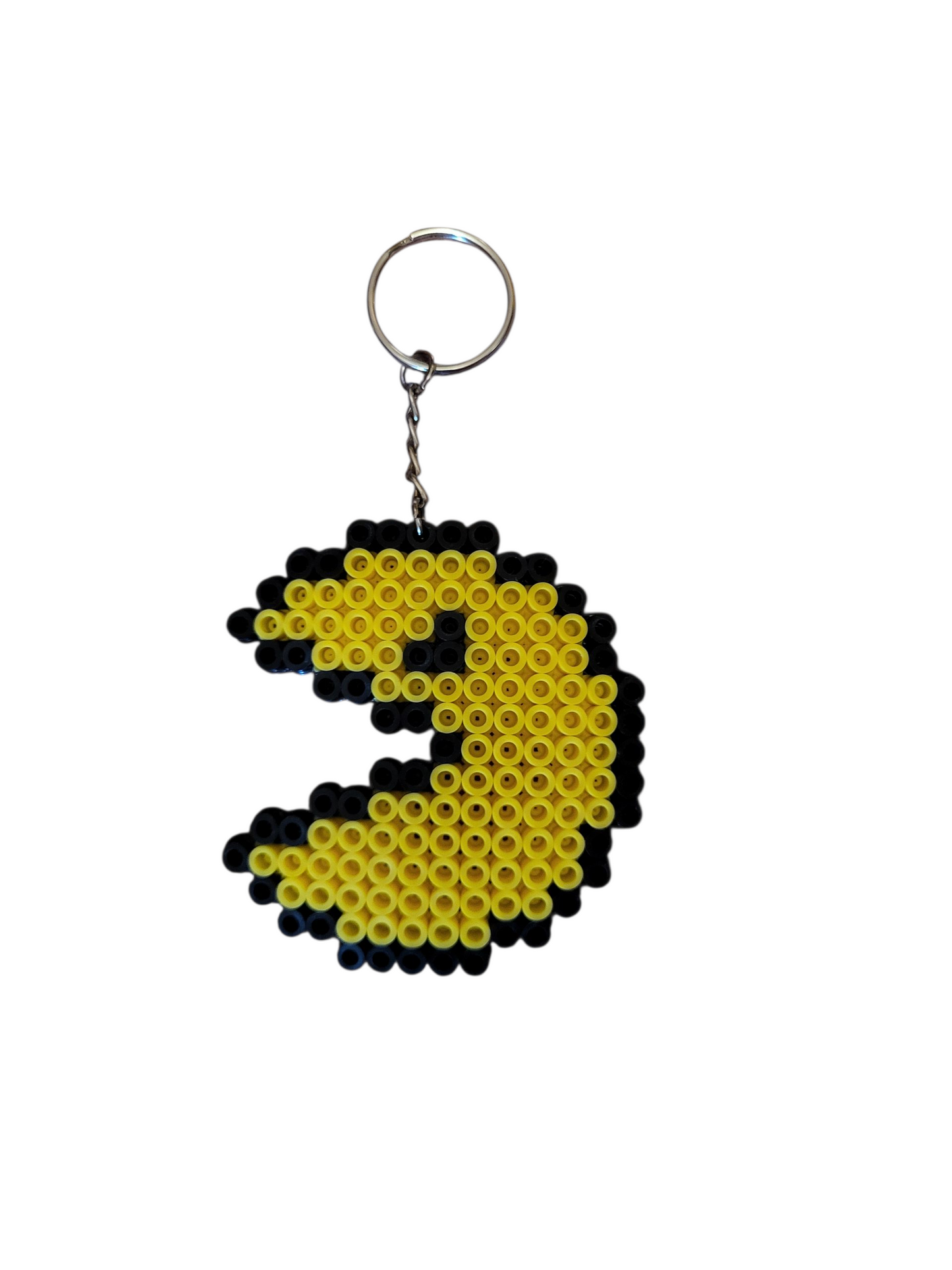 Pac-Man Perler Bead Keychain
