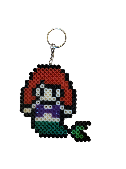 Ariel Perler Bead Keychain