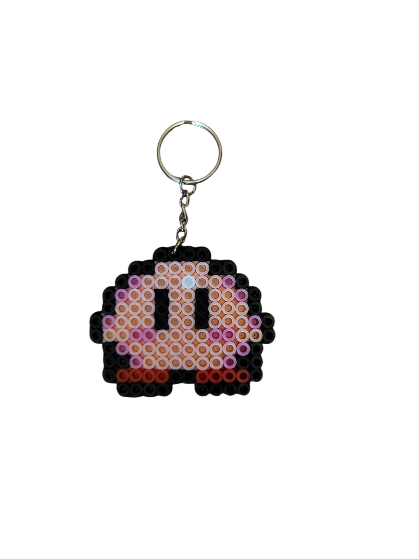Kirby Perler Bead Keychain