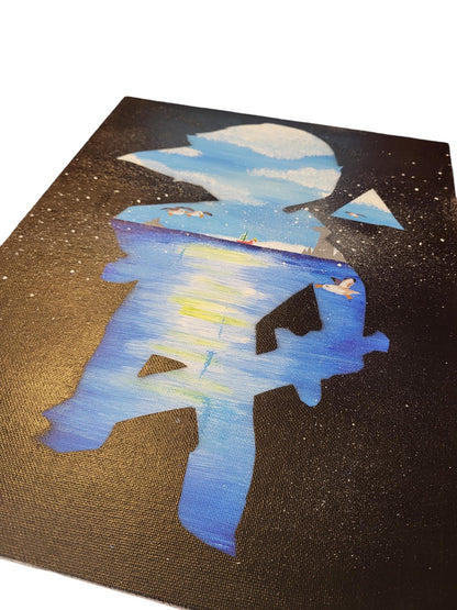 "Adventure Awaits" Seascape Acrylic