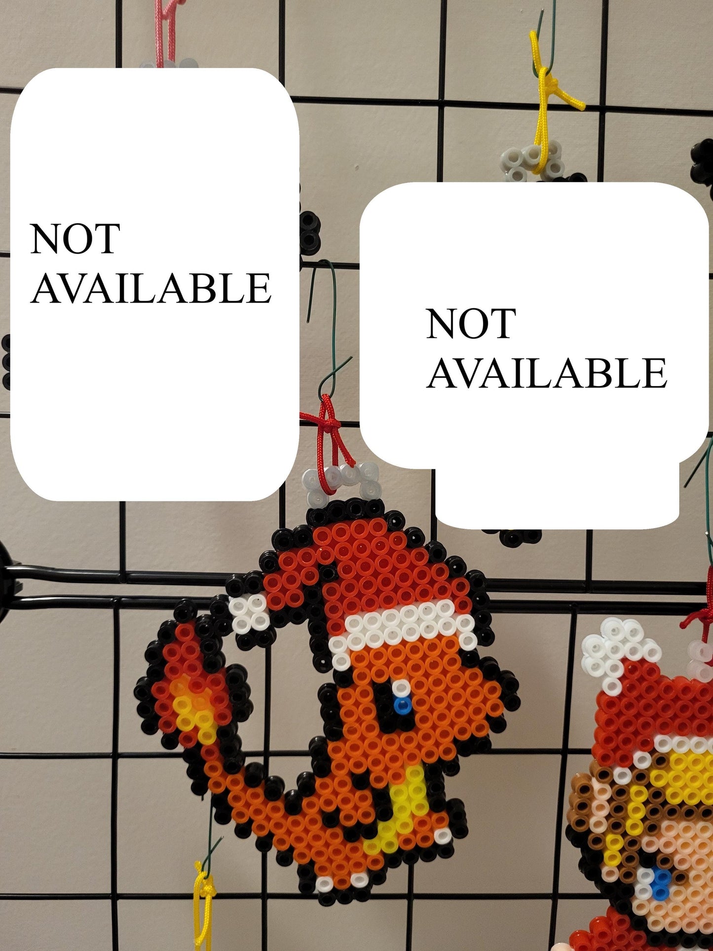 Christmas Hat Nintendo Gamer Perler Bead Sprite Ornaments