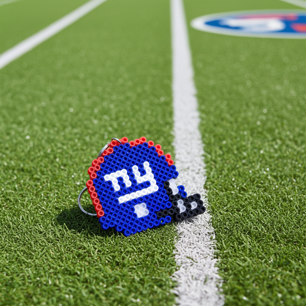 Blue Helmet Keychain