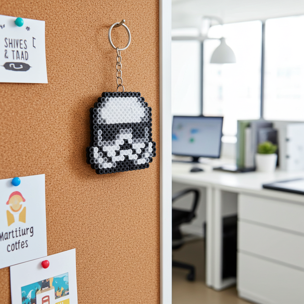 Space Army Helmet Keychain