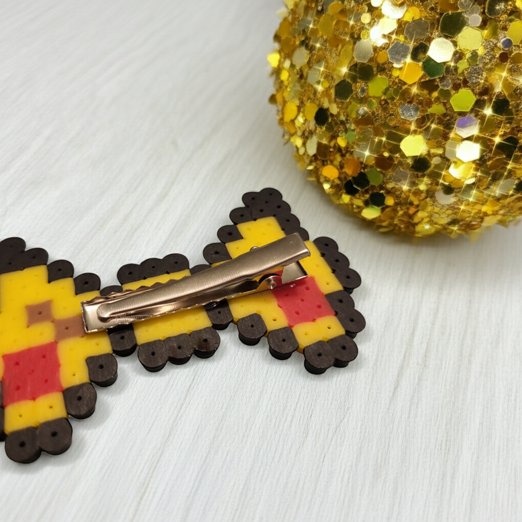 Yellow Bow Hair Clip