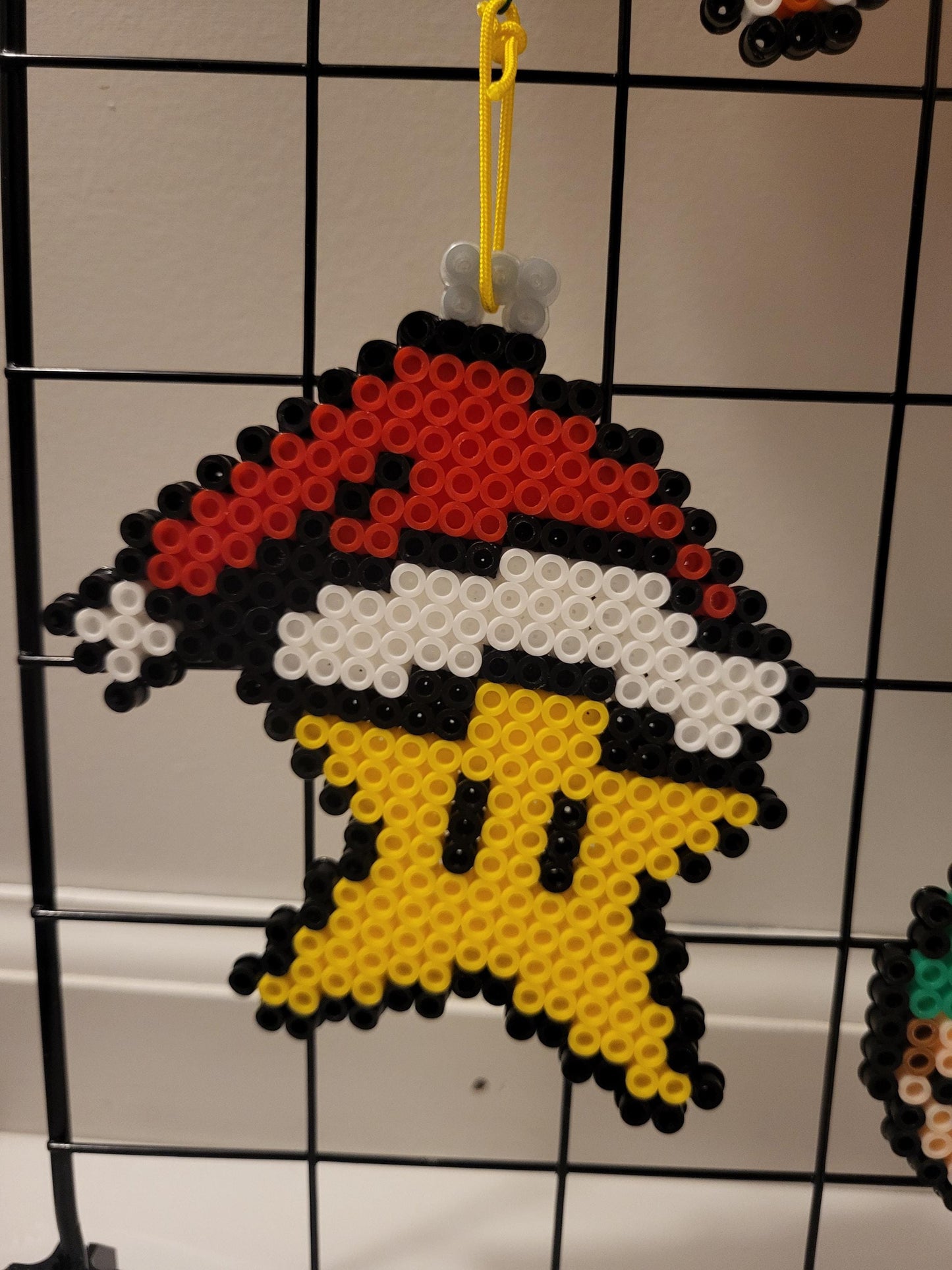 Christmas Hat Nintendo Gamer Perler Bead Sprite Ornaments