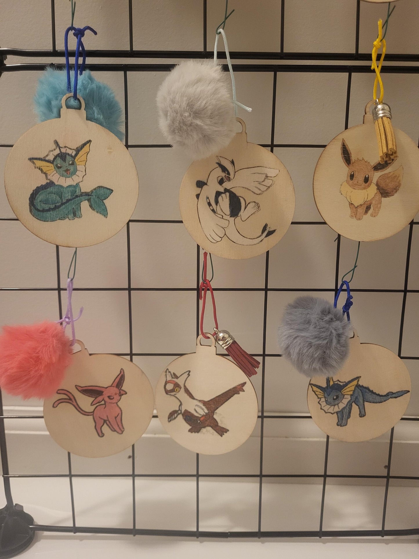Custom Pokemon Woodburn Transfer Ornaments