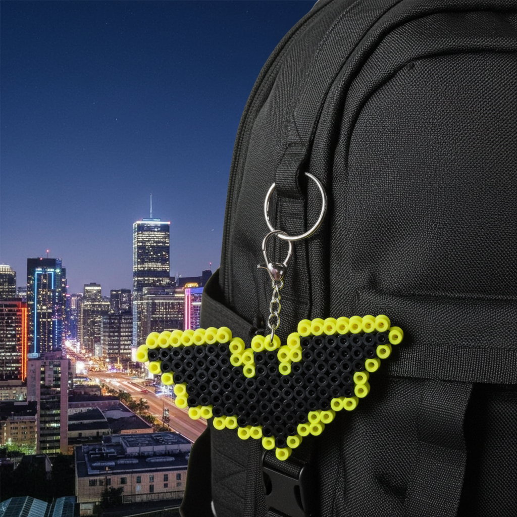Black and Yellow Hero Keychain