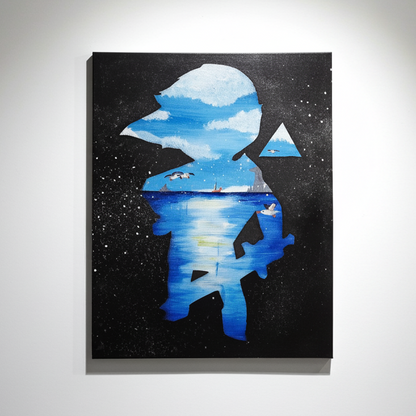 "Adventure Awaits" Seascape Acrylic