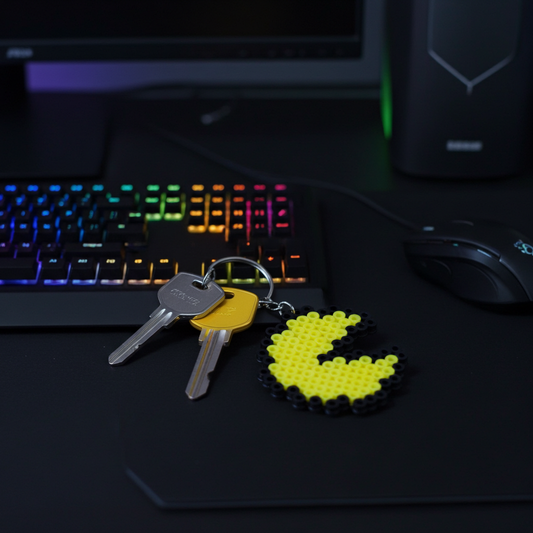 Yellow Dot Character Keychain
