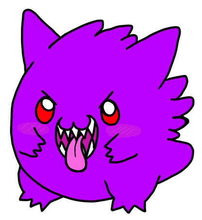 Purple Ghost Sticker