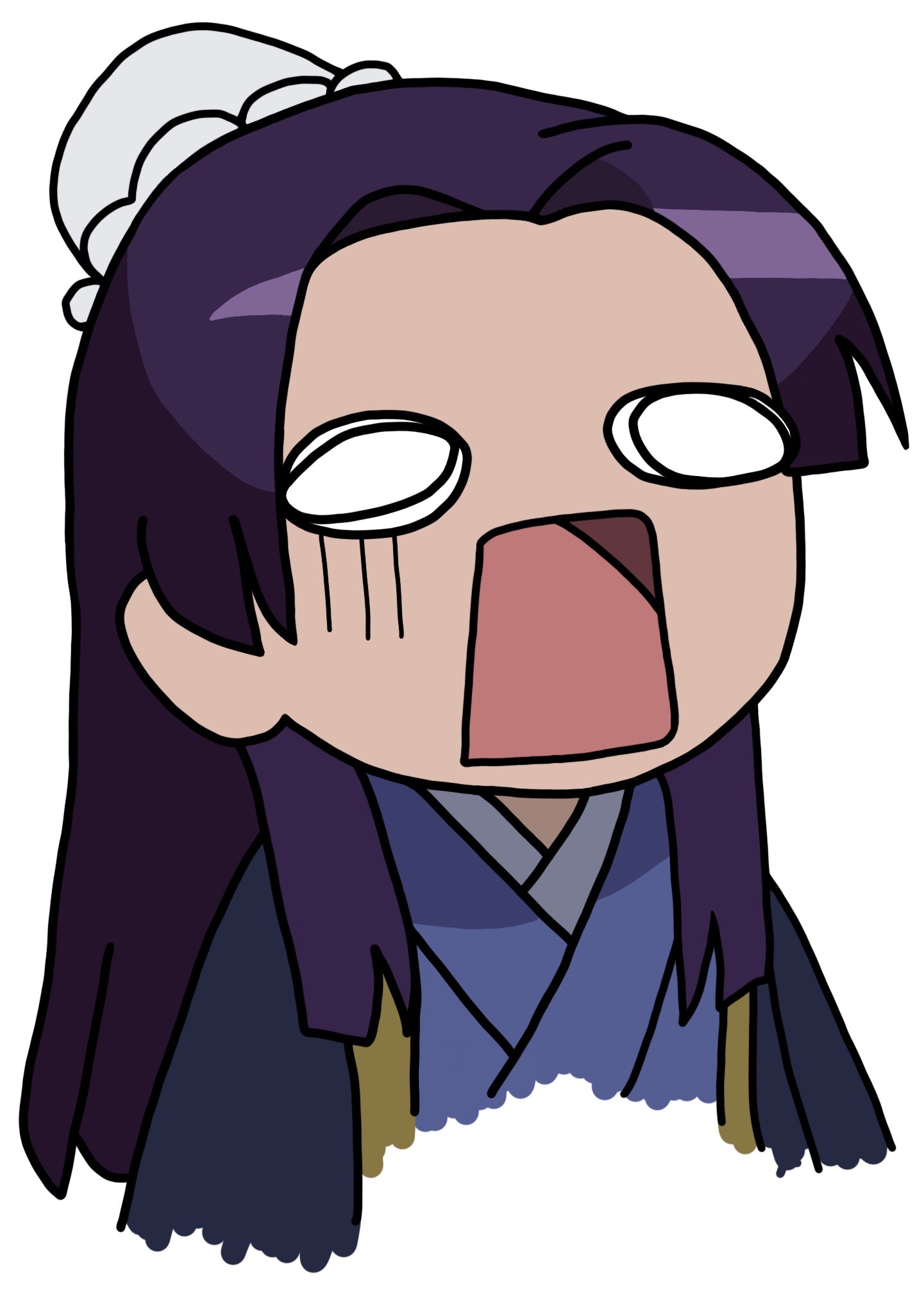 Purple Hair Boy Sticker