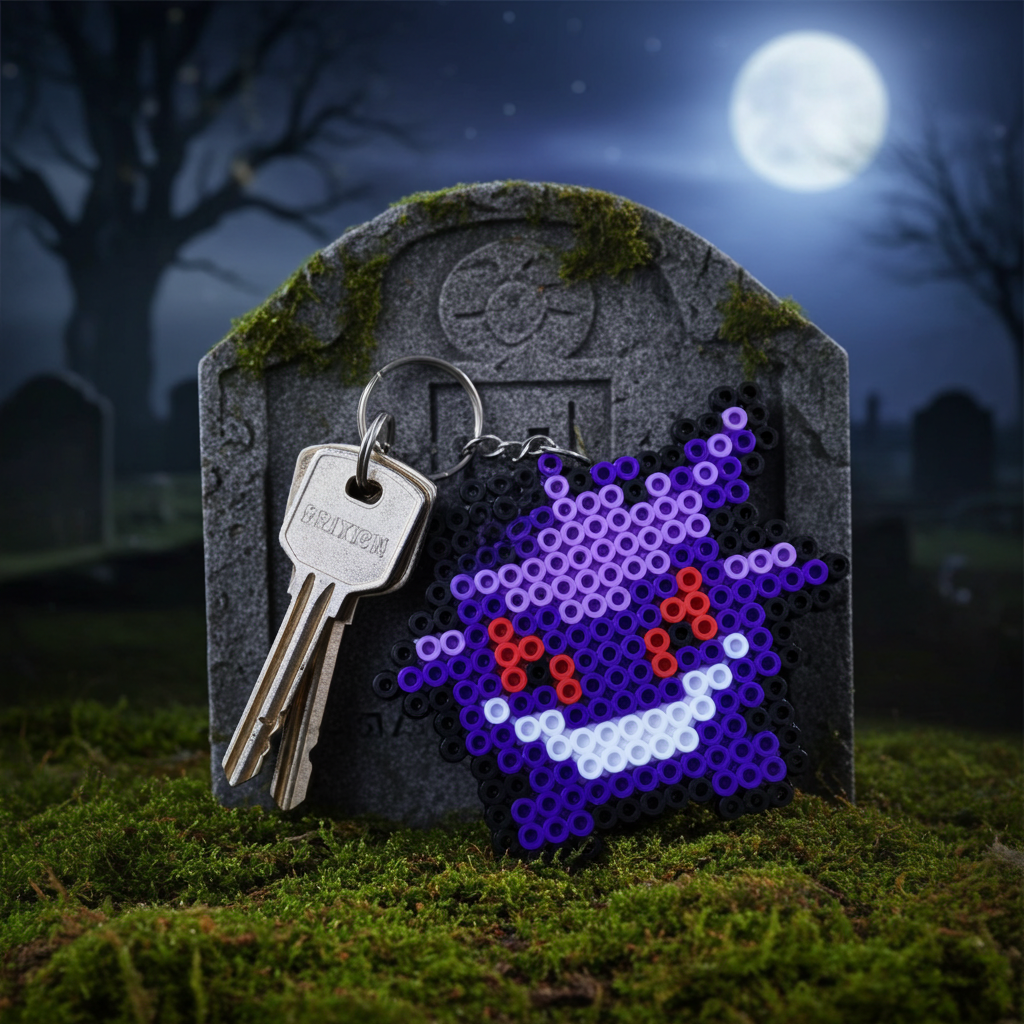 Purple Ghost Keychain