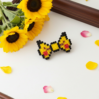 Yellow Bow Hair Clip