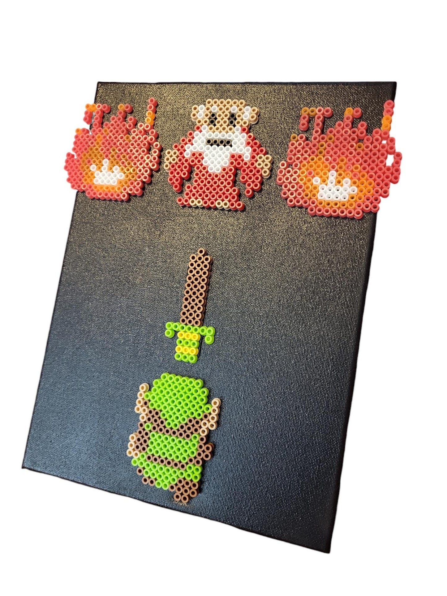 "It's Dangerous to Go Alone" | NES Zelda Perler on Canvas