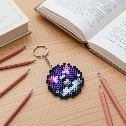 Purple Ball Keychain