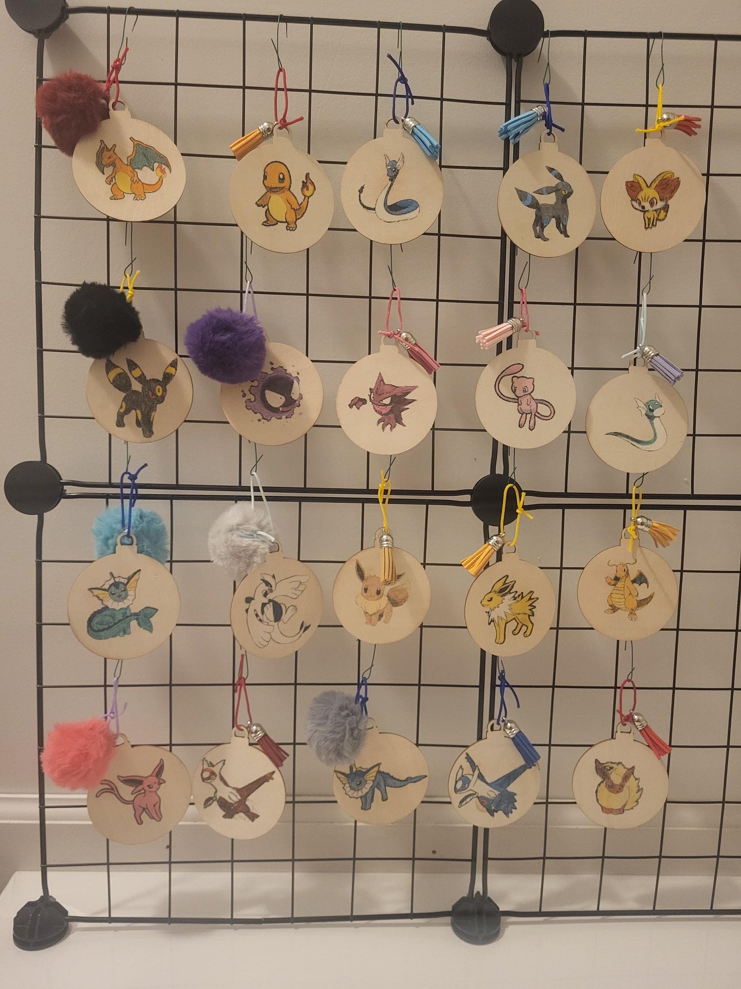 Custom Pokemon Woodburn Transfer Ornaments